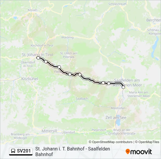 SV201 Bus Line Map