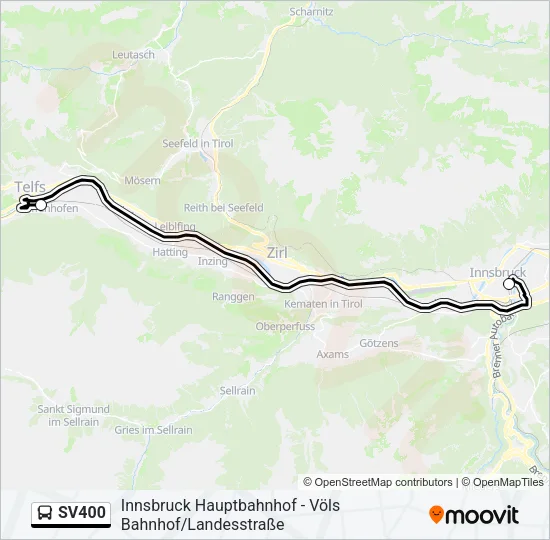 SV400 Bus Line Map