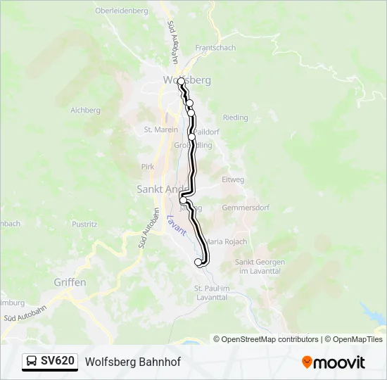 SV620 Bus Line Map