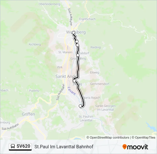 SV620 Bus Line Map