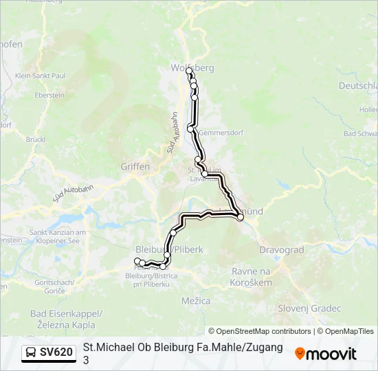 SV620 Bus Line Map