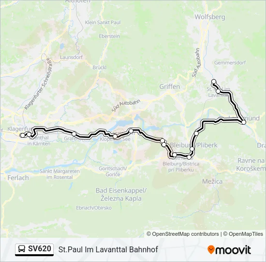 SV620 Bus Line Map