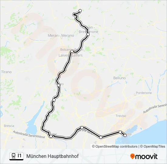 I1 Train Line Map