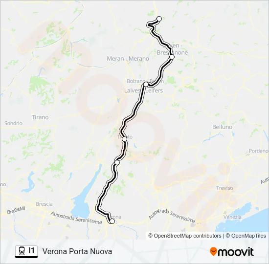 I1 Train Line Map