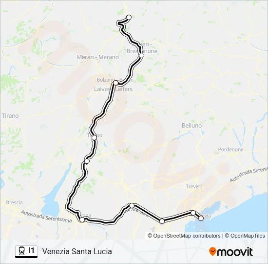 I1 Train Line Map