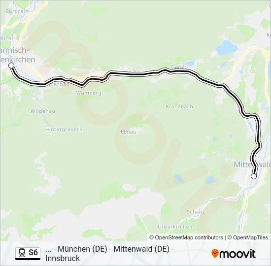 S6 Train Line Map