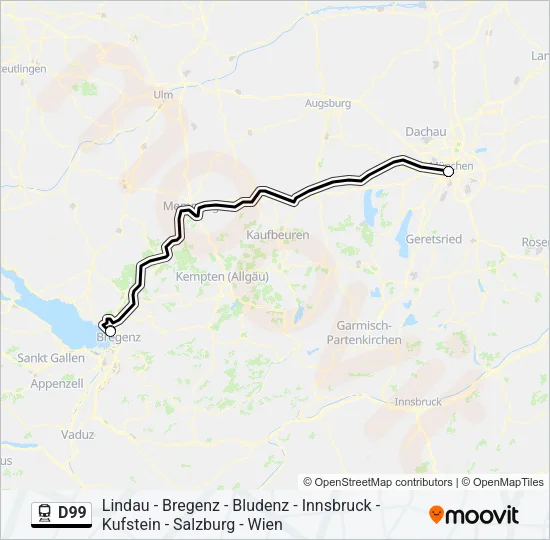 D99 Train Line Map