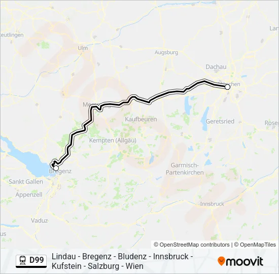 D99 Train Line Map