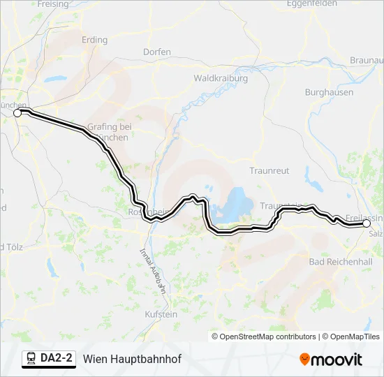 DA2-2 Train Line Map