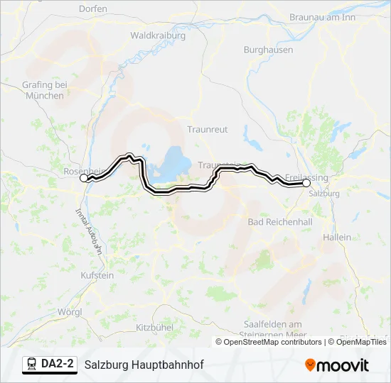 DA2-2 Train Line Map