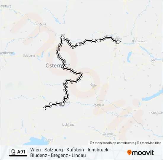 A91 Train Line Map