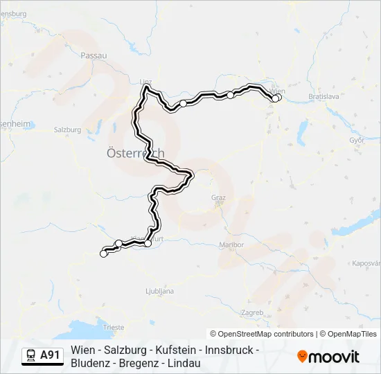A91 Train Line Map