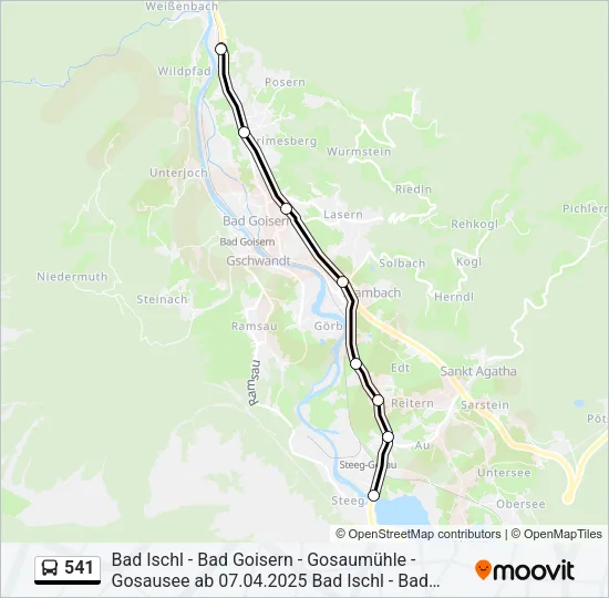 541 Bus Line Map