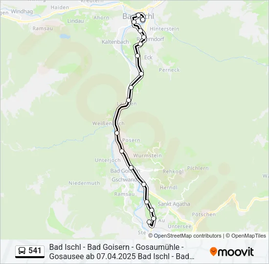 541 Bus Line Map