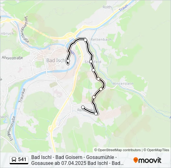 541 Bus Line Map