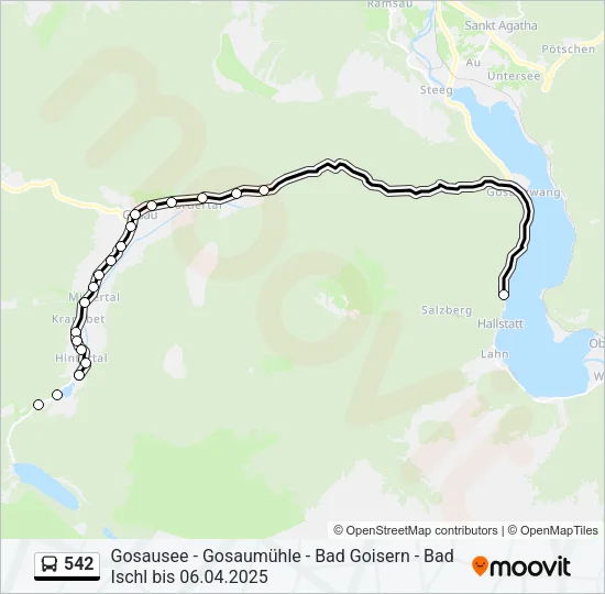 542 Bus Line Map