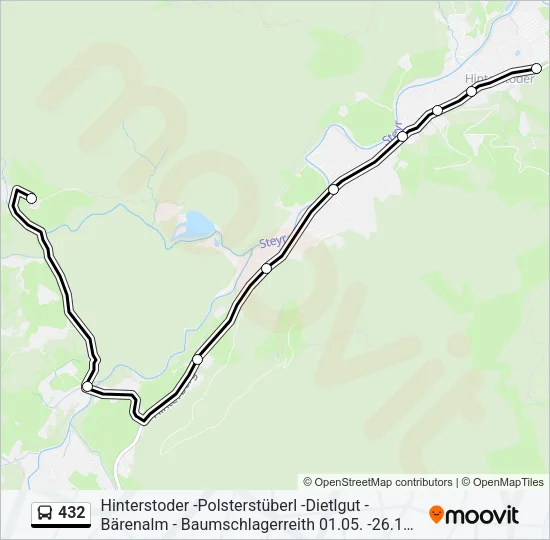 432 Bus Line Map