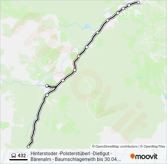 432 Bus Line Map