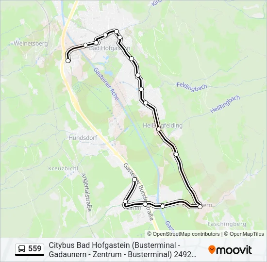 559 Bus Line Map