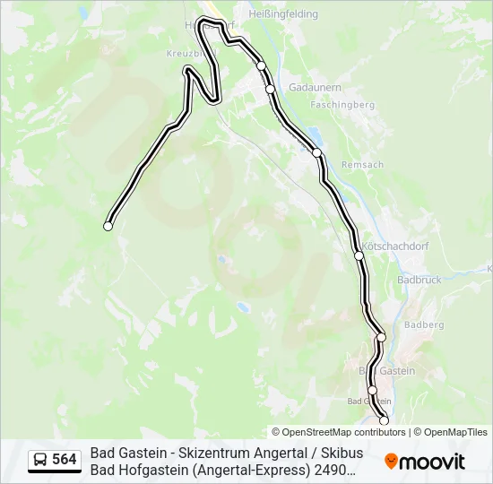 564 Bus Line Map