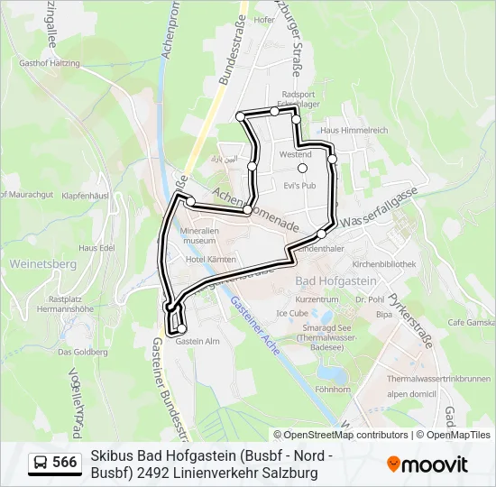 566 Bus Line Map