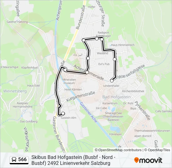 566 Bus Line Map