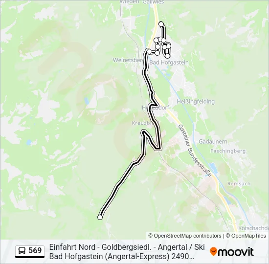 569 Bus Line Map