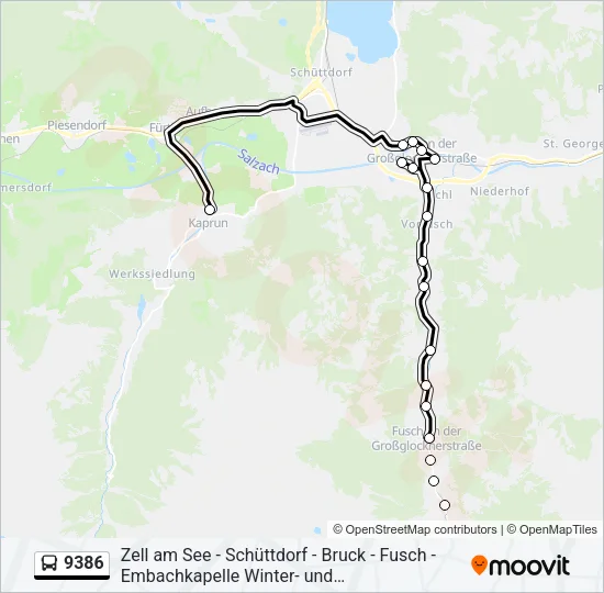9386 Bus Line Map