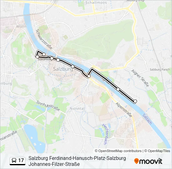17 Bus Line Map