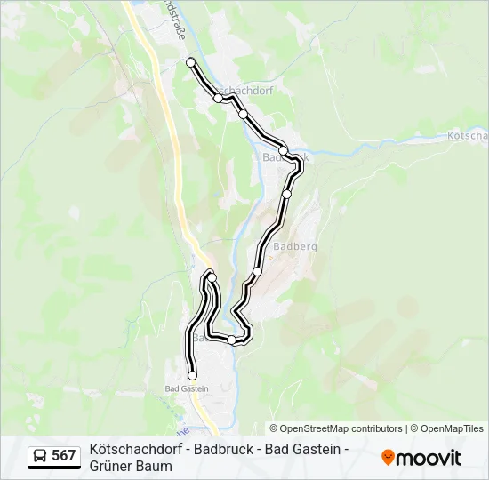 567 Bus Line Map