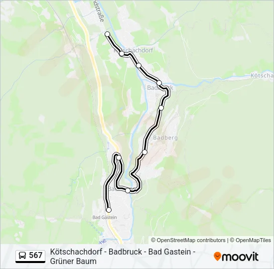 567 Bus Line Map