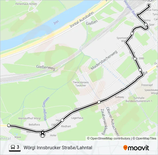3 Bus Line Map