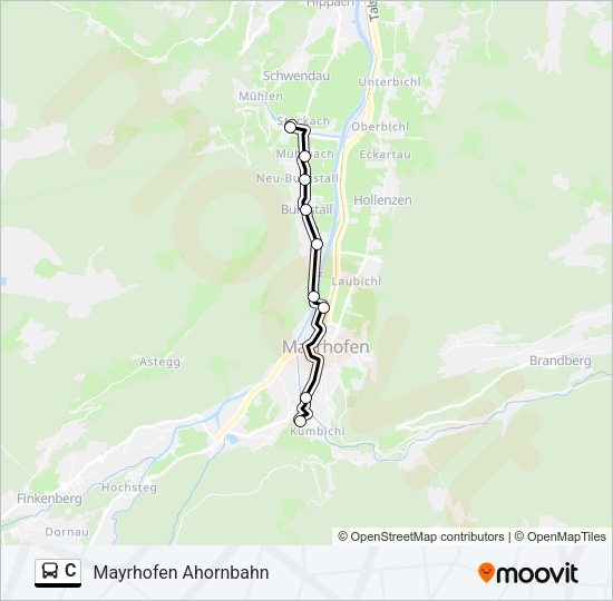 C Bus Line Map