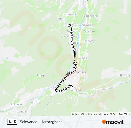 C Bus Line Map