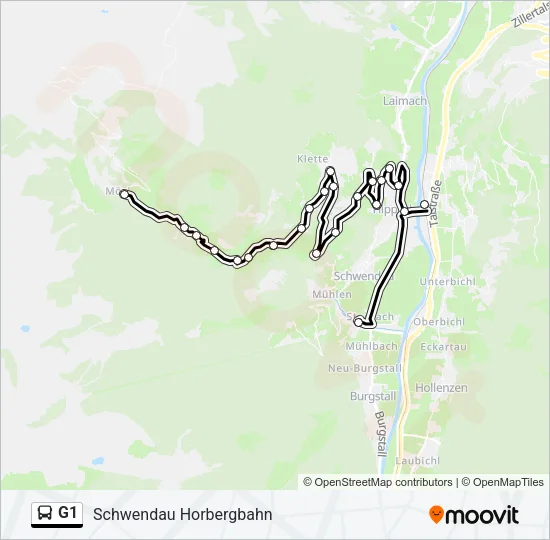 G1 Bus Line Map
