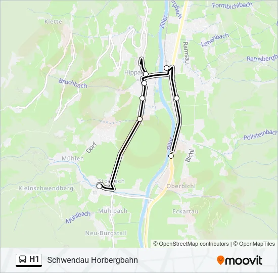 H1 Bus Line Map