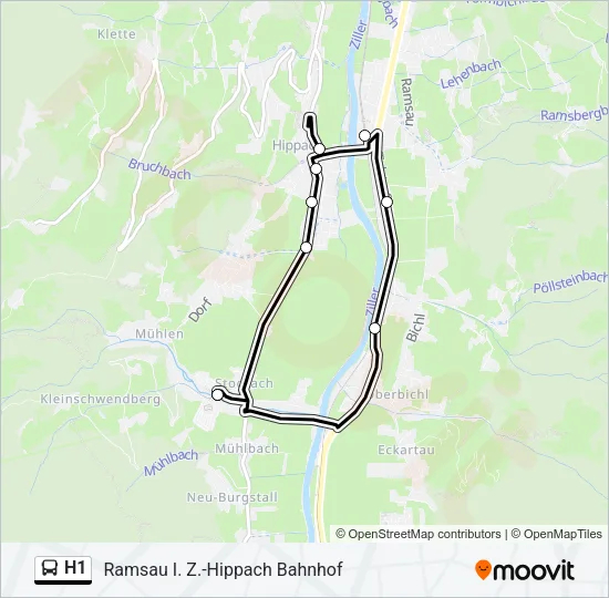 H1 Bus Line Map