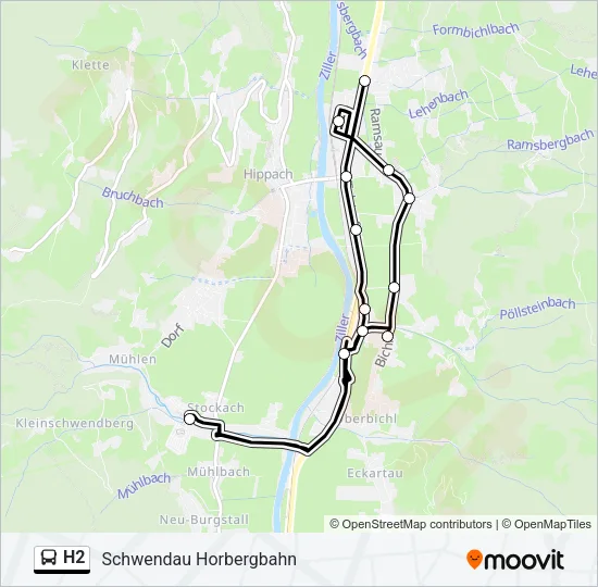 H2 Bus Line Map