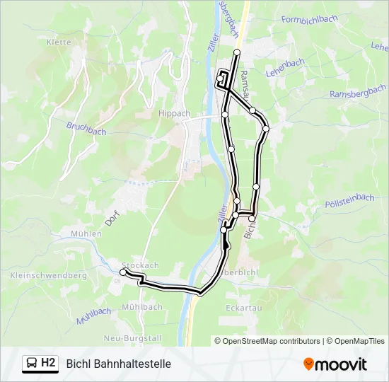 H2 Bus Line Map