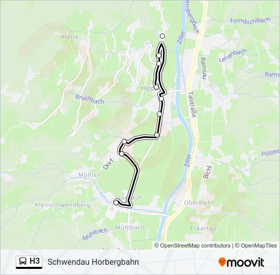 H3 Bus Line Map