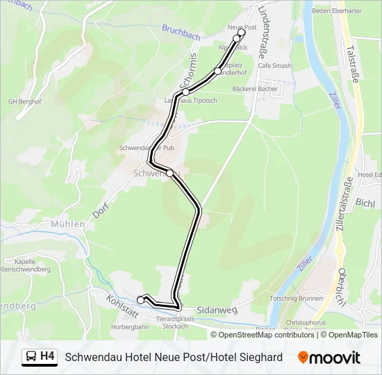 H4 Bus Line Map