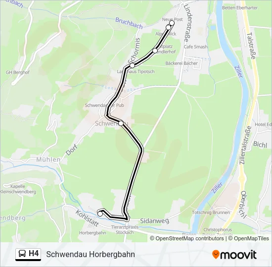 H4 Bus Line Map