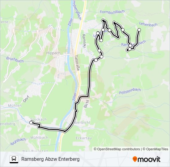 G2 RAMSBERG Bus Line Map