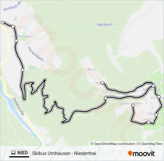 NIED Bus Line Map