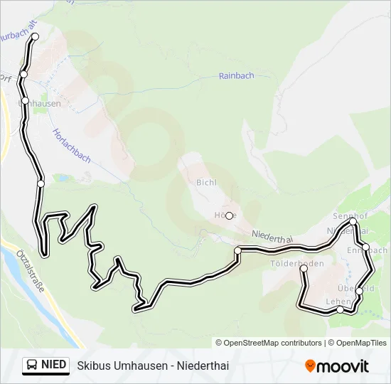 NIED Bus Line Map