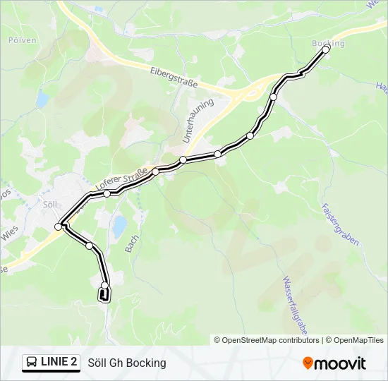 LINIE 2 Bus Line Map