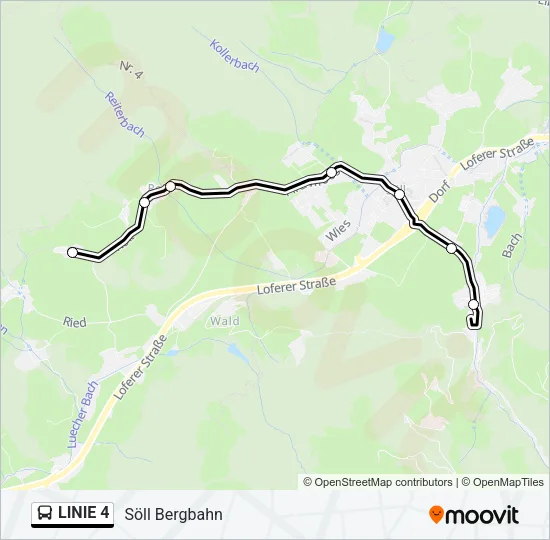 LINIE 4 Bus Line Map