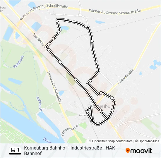 1 Bus Line Map