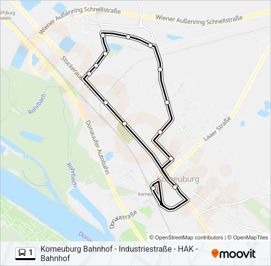 1 Bus Line Map
