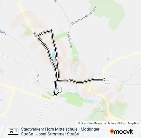 1 Bus Line Map